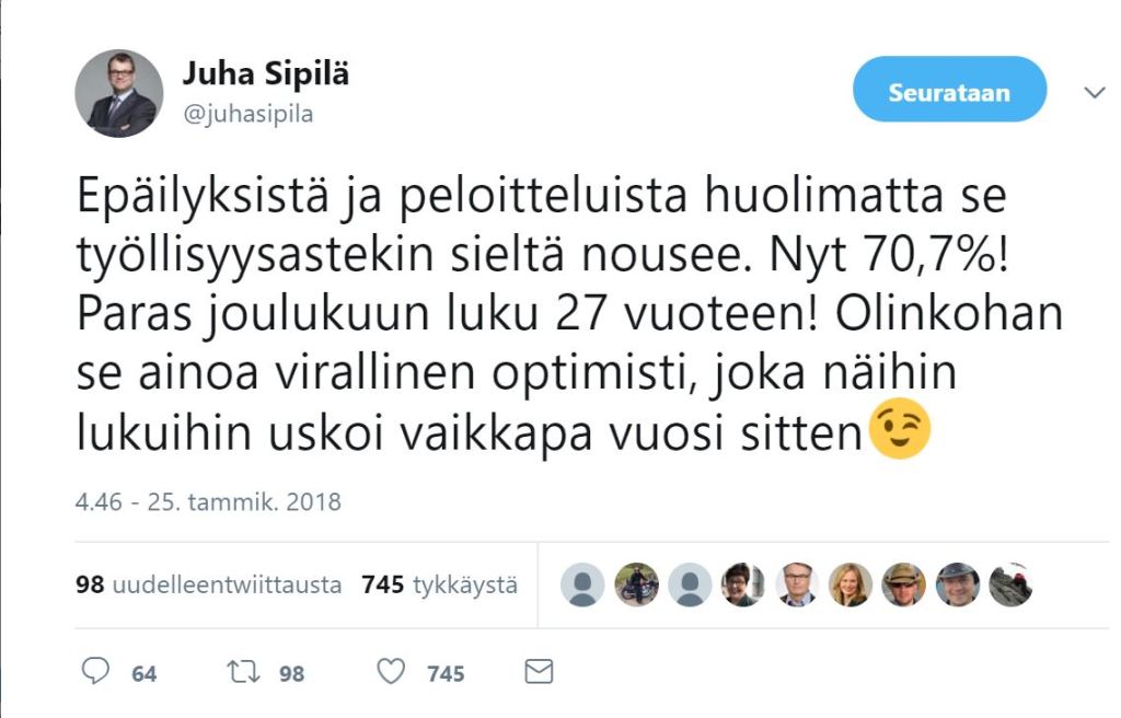 Tilastoleikki työttömillä on&nbsp;alkanut
